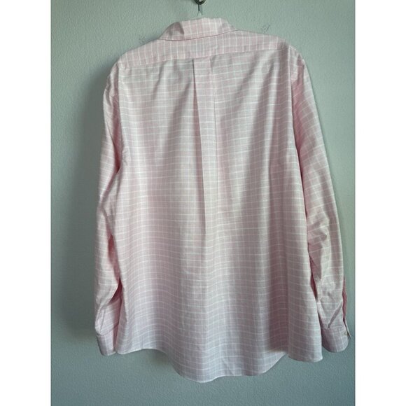 Brooks Brothers Mens Regent Pink Button Long Sleeve Shirt Non Iron Polo Shirt XL - Picture 16 of 16